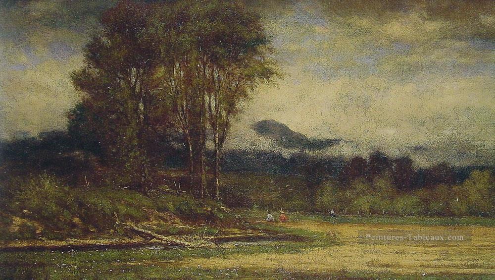 Paysage avec Pond Tonalist George Inness Peintures à l'huile